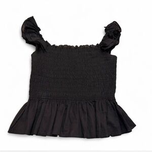 INC International Concepts Elegant Black Ruffled Blouse